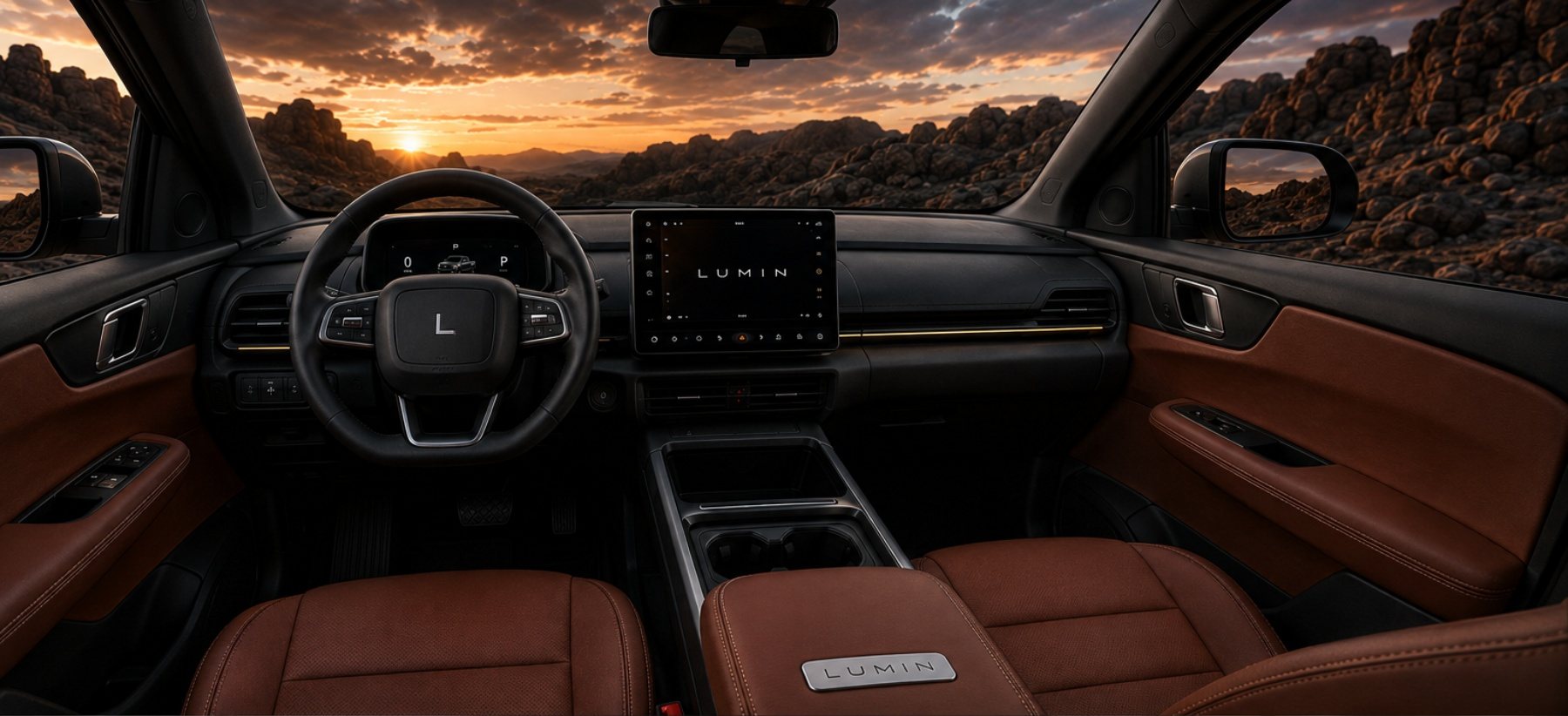 Lumin Ridge saddle leather interior